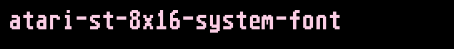 Atari-ST-8x16-System-Font(字体效果展示)