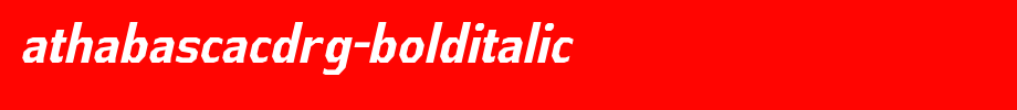 AthabascaCdRg-BoldItalic
(Art font online converter effect display)