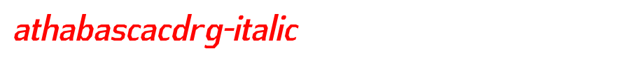 AthabascaCdRg-Italic(艺术字体在线转换器效果展示图)