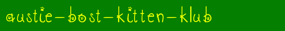 Austie-Bost-Kitten-Klub(字体效果展示)