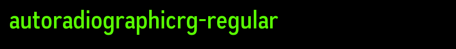 AutoradiographicRg-Regular(字体效果展示)