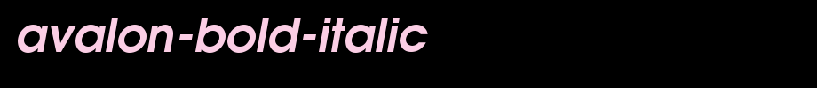 Avalon-Bold-Italic.Ttf(字体效果展示)
