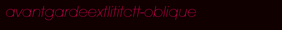 AvantGardeExtLitITCTT-Oblique.ttf(字体效果展示)