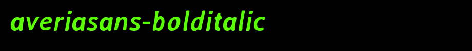 AveriaSans-BoldItalic.ttf(字体效果展示)