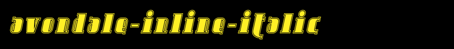 Avondale-Inline-Italic.ttf(字体效果展示)