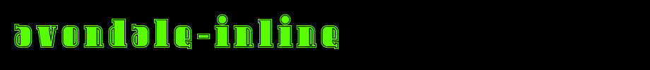 Avondale-Inline.ttf(字体效果展示)