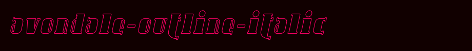 Avondale-Outline-Italic.ttf(字体效果展示)
