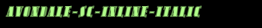 Avondale-SC-Inline-Italic.ttf(字体效果展示)