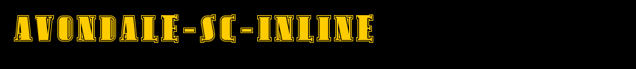 Avondale-SC-Inline.ttf
(Art font online converter effect display)