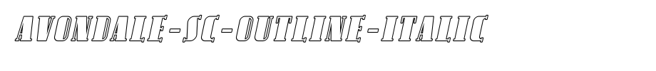 Avondale-SC-Outline-Italic.ttf(字体效果展示)