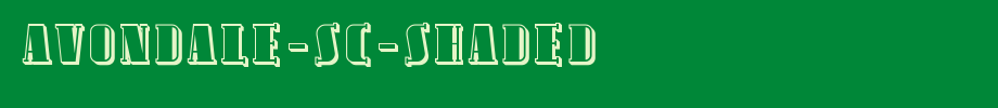 Avondale-SC-Shaded.ttf
(Art font online converter effect display)