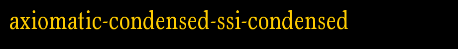 Axiomatic-Condensed-SSi-Condensed.ttf(字体效果展示)