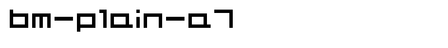 BM-plain-A7_英文字体字体效果展示