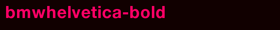 BMWHelvetica-Bold.otf(艺术字体在线转换器效果展示图)