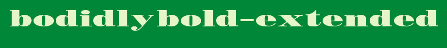 BODIDLYbold-Extended.ttf(艺术字体在线转换器效果展示图)