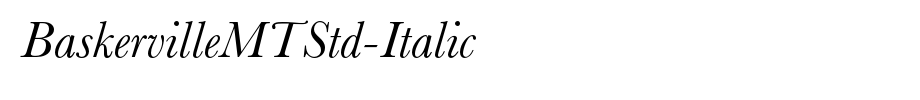 BaskervilleMTStd-Italic_ English font