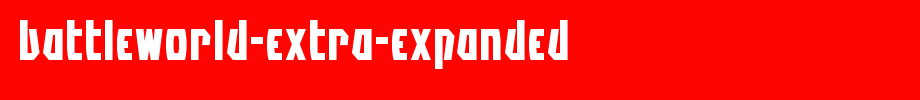 Battleworld-Extra-Expanded.ttf
(Art font online converter effect display)
