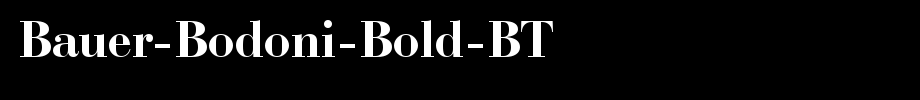 Bauer-Bodoni-Bold-BT_ English font