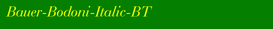 Bauer-Bodoni-Italic-BT_ English font