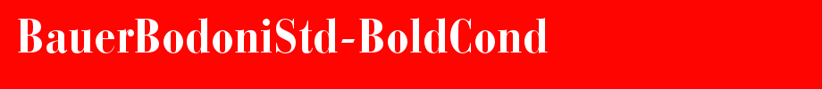 BauerBodoniStd-BoldCond_英文字体(字体效果展示)