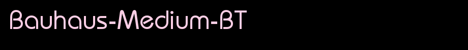 Bauhaus-Medium-BT_ English font