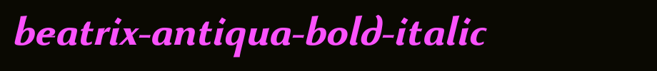 Beatrix-Antiqua-Bold-Italic.ttf(字体效果展示)