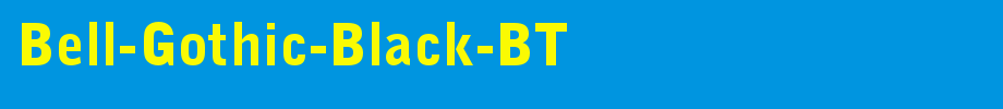 Bell-Gothic-Black-BT_ English font