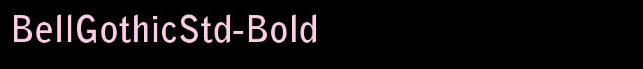BellGothicStd-Bold_英文字体(艺术字体在线转换器效果展示图)