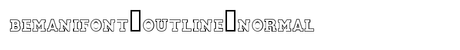 BemaniFont-Outline-Normal_英文字体字体效果展示