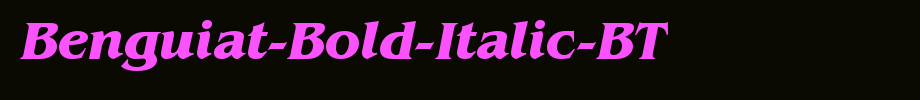 Benguiat-Bold-Italic-BT_ English font