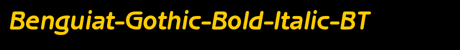Benguiat-Gothic-Bold-Italic-BT_英文字体