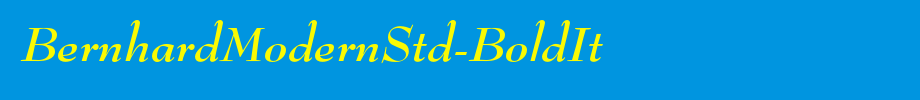 BernhardModernStd-BoldIt_英文字体
