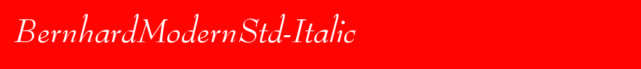 BernhardModernStd-Italic_ English font