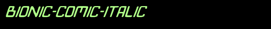 Bionic-Comic-Italic.ttf(字体效果展示)