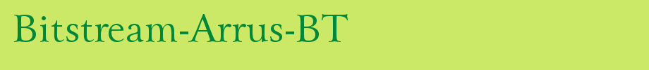Bitstream-Arrus-BT_ English font