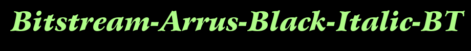 Bitstream-arrus-black-italic-Bt _ English font