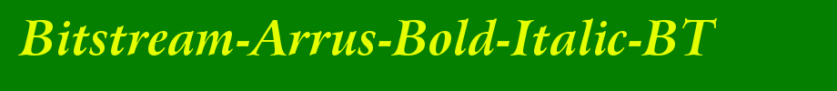 Bitstream-Arrus-Bold-Italic-BT_英文字体(字体效果展示)