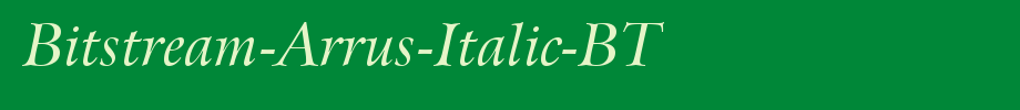 Bitstream-Arrus-Italic-BT_ English font