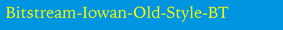 Bitstream-Iowan-Old-Style-BT_英文字体