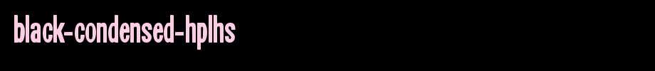 Black-Condensed-HPLHS.ttf(艺术字体在线转换器效果展示图)