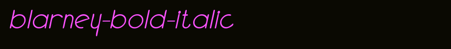 Blarney-Bold-Italic.ttf(字体效果展示)