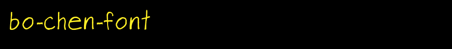 Bo-Chen-Font.ttf(艺术字体在线转换器效果展示图)