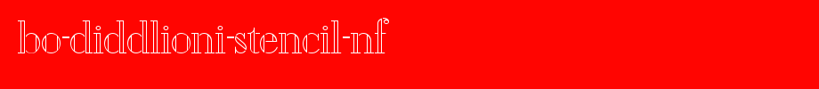 Bo-Diddlioni-Stencil-NF.ttf(艺术字体在线转换器效果展示图)