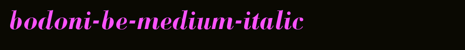 Bodoni-BE-Medium-Italic.ttf
(Art font online converter effect display)