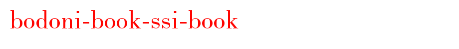 Bodoni-Book-SSi-Book.ttf(字体效果展示)