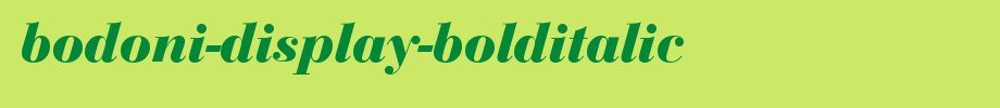 Bodoni-Display-BoldItalic.ttf(字体效果展示)