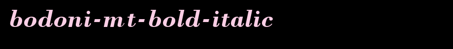 Bodoni-MT-Bold-Italic.TTF(艺术字体在线转换器效果展示图)