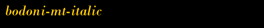 Bodoni-MT-Italic.TTF(艺术字体在线转换器效果展示图)