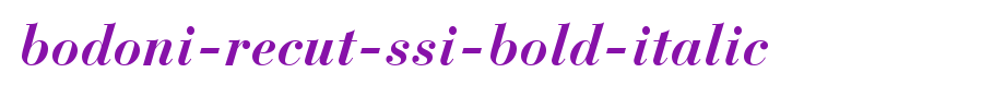 Bodoni-Recut-SSi-Bold-Italic.ttf(字体效果展示)