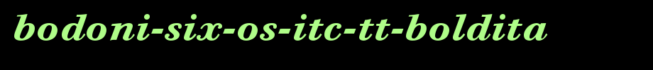 Bodoni-Six-OS-ITC-TT-BoldIta.ttf
(Art font online converter effect display)